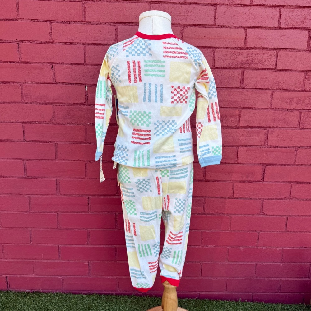 Vtg 80s Carters Outfit 100% Cotton Long Sleeve Pants Set Abstract - Picture 7 of 10